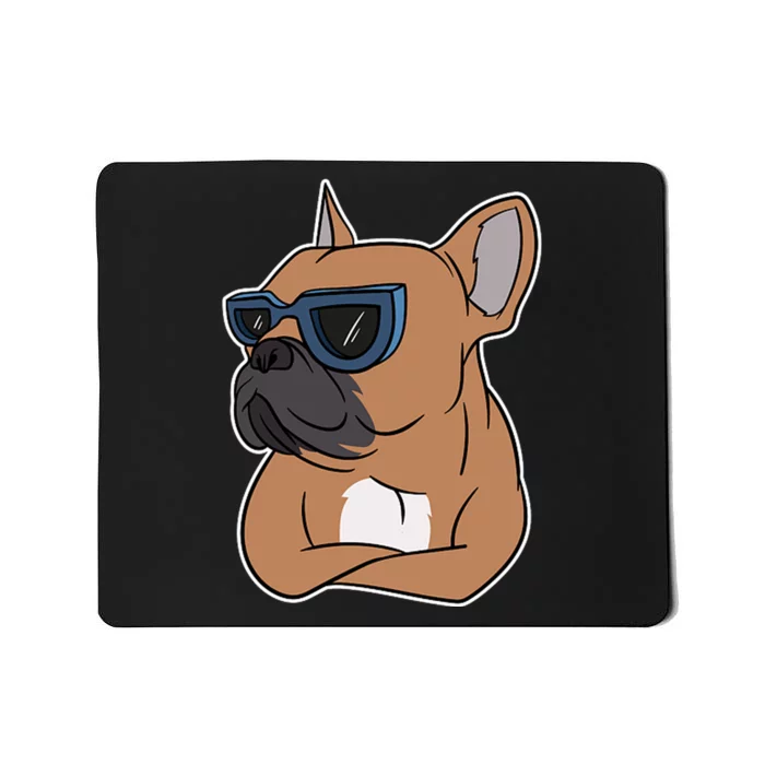 Cool French Bulldog Sunglasses Mousepad