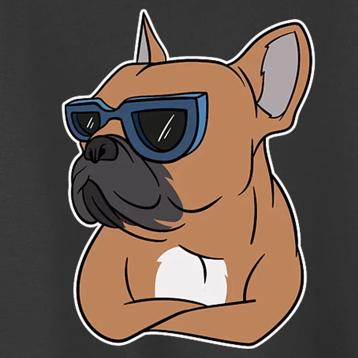 Cool French Bulldog Sunglasses Toddler T-Shirt