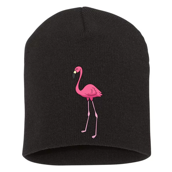 Cute Flamingo Bird Pink Flamingo Short Acrylic Beanie