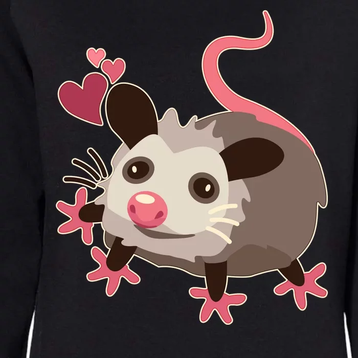 Cute Funny Baby Opossum Womens California Wash Sweatshirt