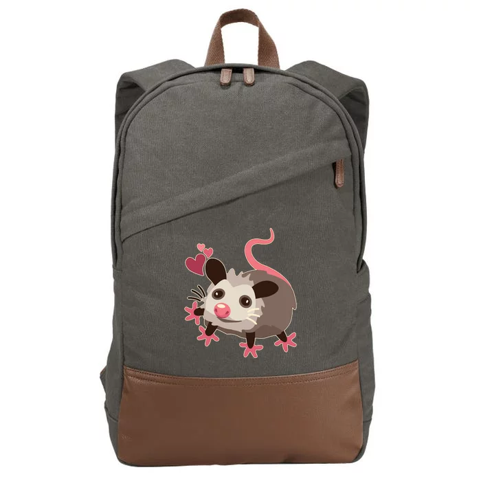 Cute Funny Baby Opossum Cotton Canvas Backpack