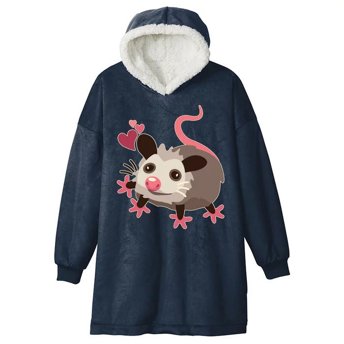 Cute Funny Baby Opossum Hooded Wearable Blanket