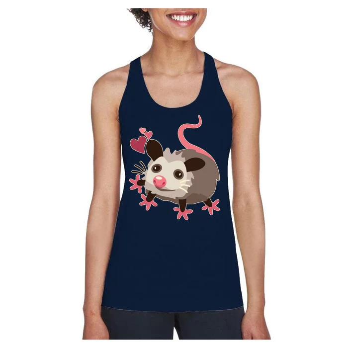 Cute Funny Baby Opossum Women's Racerback Tank