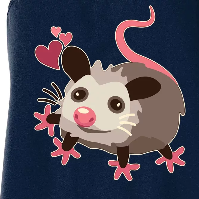 Cute Funny Baby Opossum Women's Racerback Tank