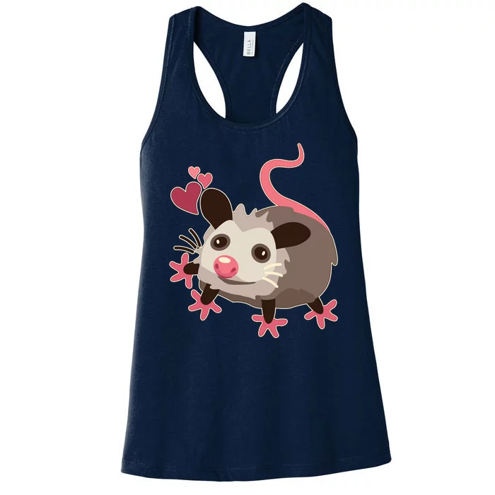 Cute Funny Baby Opossum Women's Racerback Tank