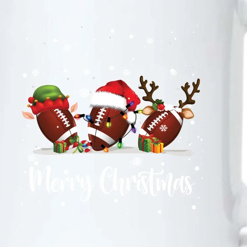 Christmas Football Ball Reindeer Santa Elf Gift Gi Gift Black Color Changing Mug