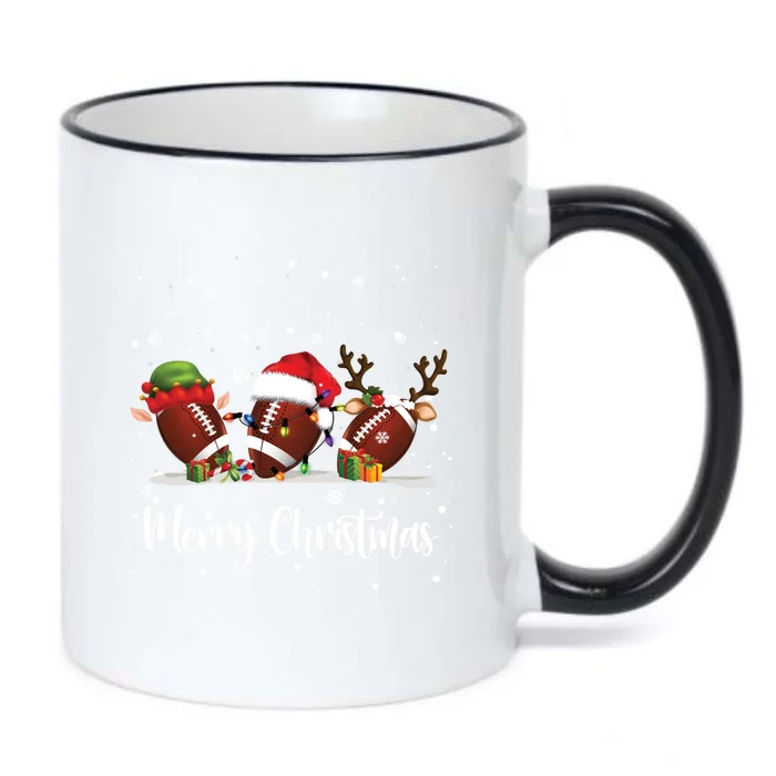 Christmas Football Ball Reindeer Santa Elf Gift Gi Gift Black Color Changing Mug