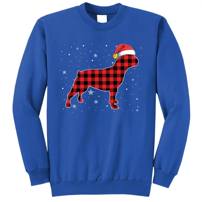 Christmas French Bulldog Red Plaid Dog Lover Pajama Gift Tall Sweatshirt