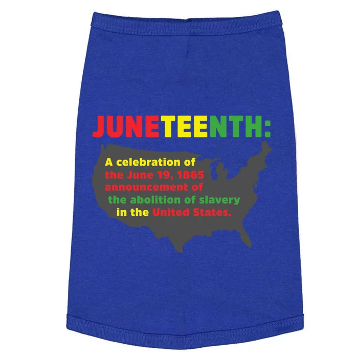 Celebrates Freedom Black African Juneteenth Black History Gift Doggie Tank