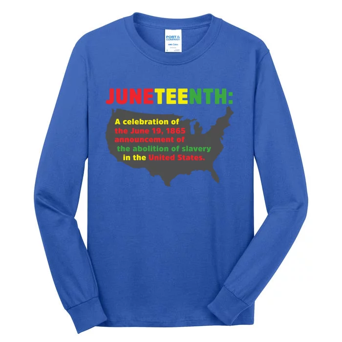 Celebrates Freedom Black African Juneteenth Black History Gift Tall Long Sleeve T-Shirt