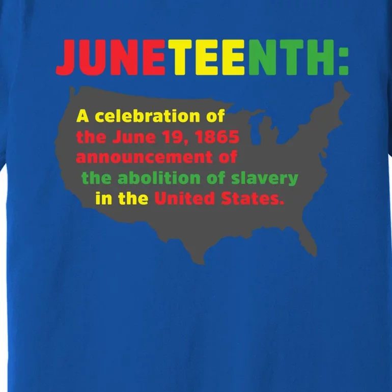 Celebrates Freedom Black African Juneteenth Black History Gift Premium T-Shirt