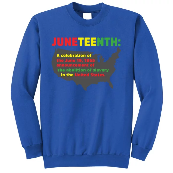 Celebrates Freedom Black African Juneteenth Black History Gift Tall Sweatshirt