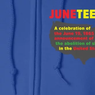 Celebrates Freedom Black African Juneteenth Black History Gift Full Zip Hoodie