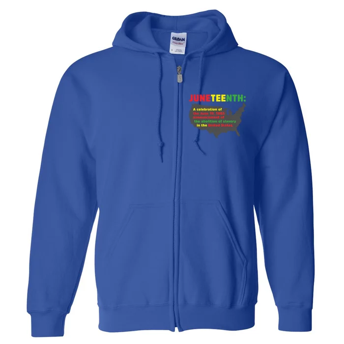 Celebrates Freedom Black African Juneteenth Black History Gift Full Zip Hoodie