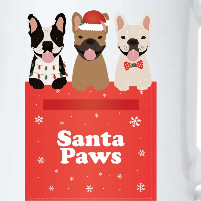 Cute French Bulldogs Santa Paws Mailbox Frenchie Dogs Puppy Funny Gift Black Color Changing Mug