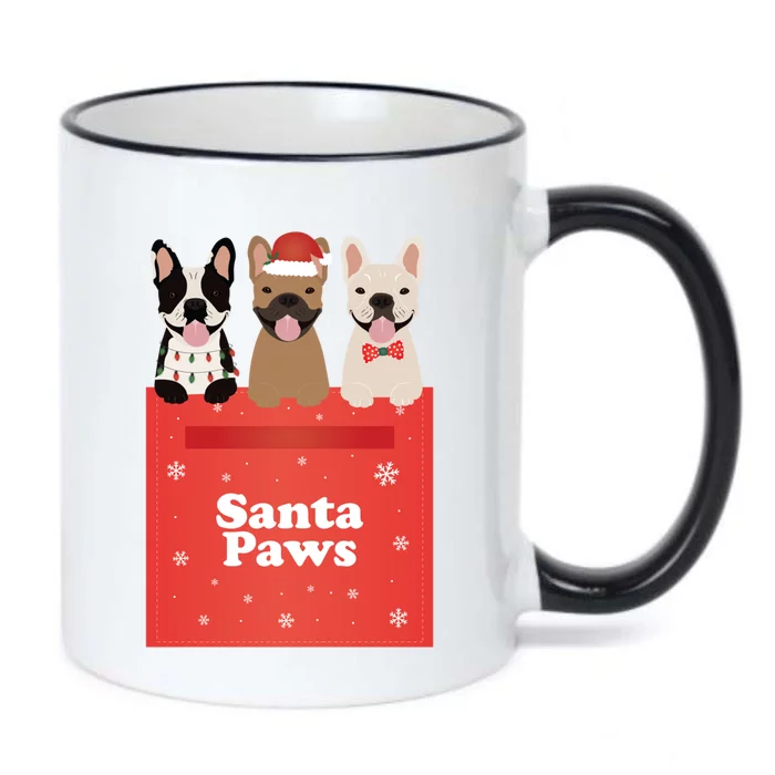 Cute French Bulldogs Santa Paws Mailbox Frenchie Dogs Puppy Funny Gift Black Color Changing Mug