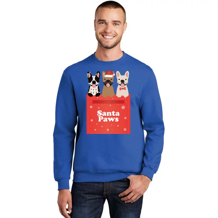 Cute French Bulldogs Santa Paws Mailbox Frenchie Dogs Puppy Funny Gift Sweatshirt