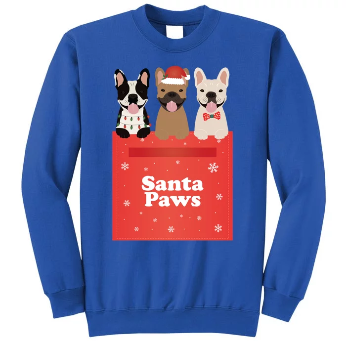 Cute French Bulldogs Santa Paws Mailbox Frenchie Dogs Puppy Funny Gift Sweatshirt