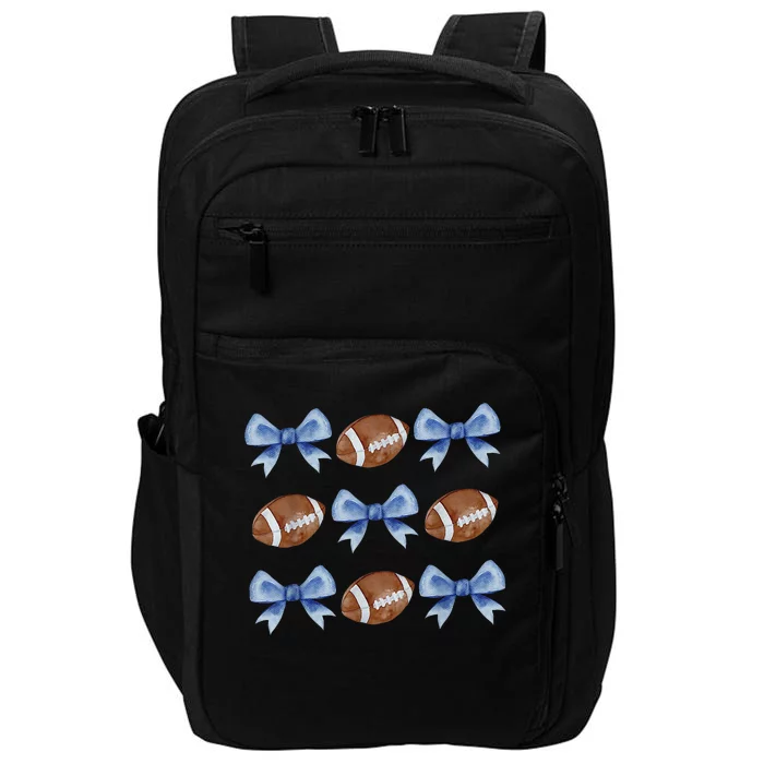 Coquette Football Bow Football Mom Game Day Impact Tech Backpack