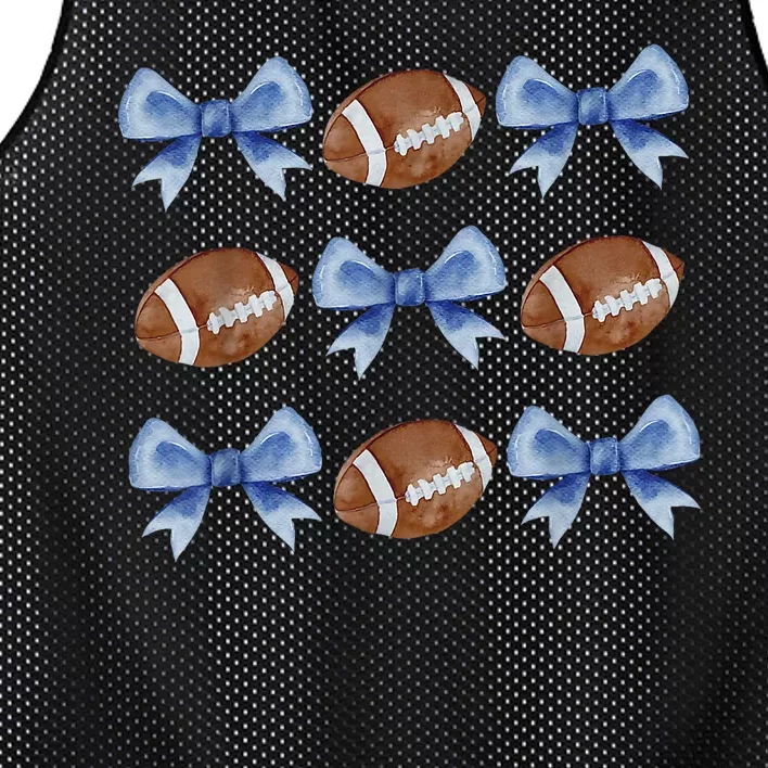 Coquette Football Bow Football Mom Game Day Mesh Reversible Basketball Jersey Tank