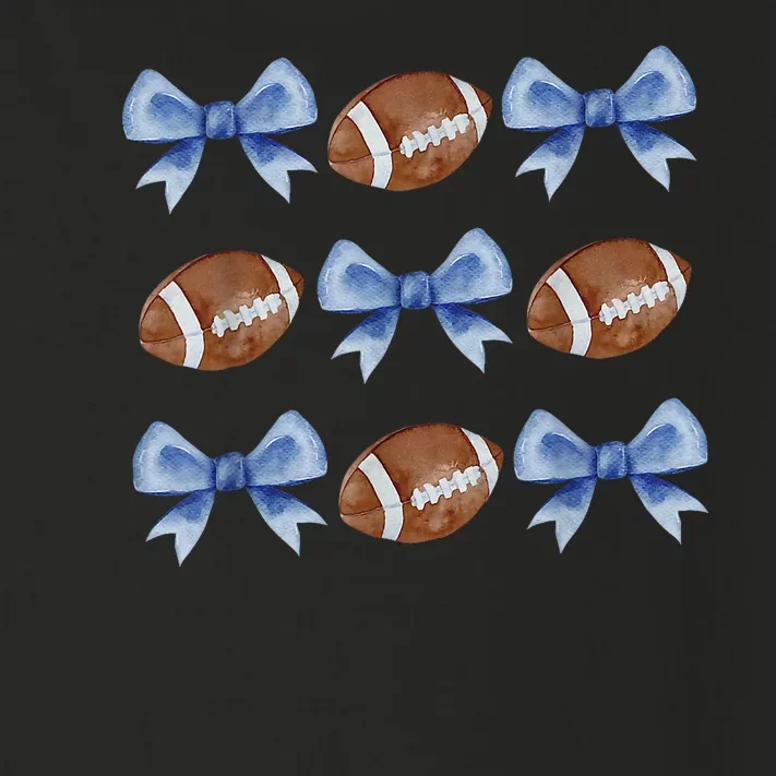 Coquette Football Bow Football Mom Game Day Toddler Long Sleeve Shirt