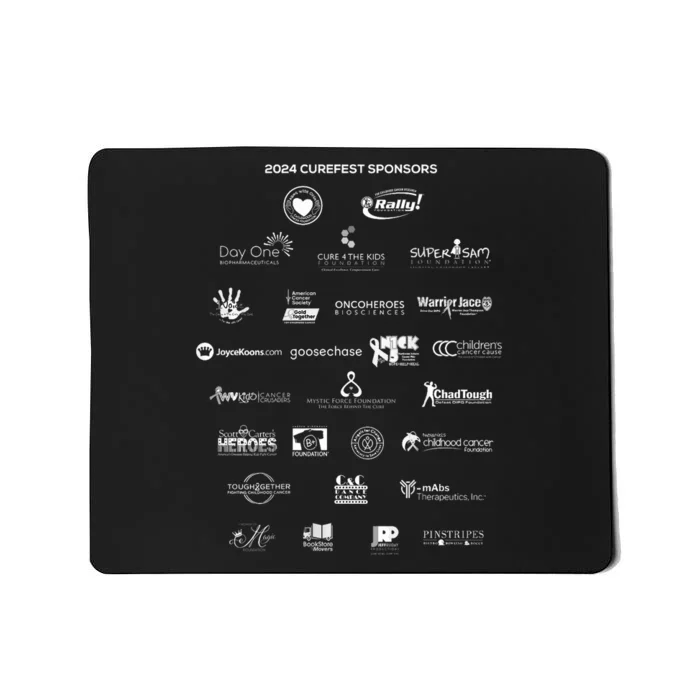 Curefest For Childhood Cancer 2024 Design 3 For Dark Fabric Mousepad