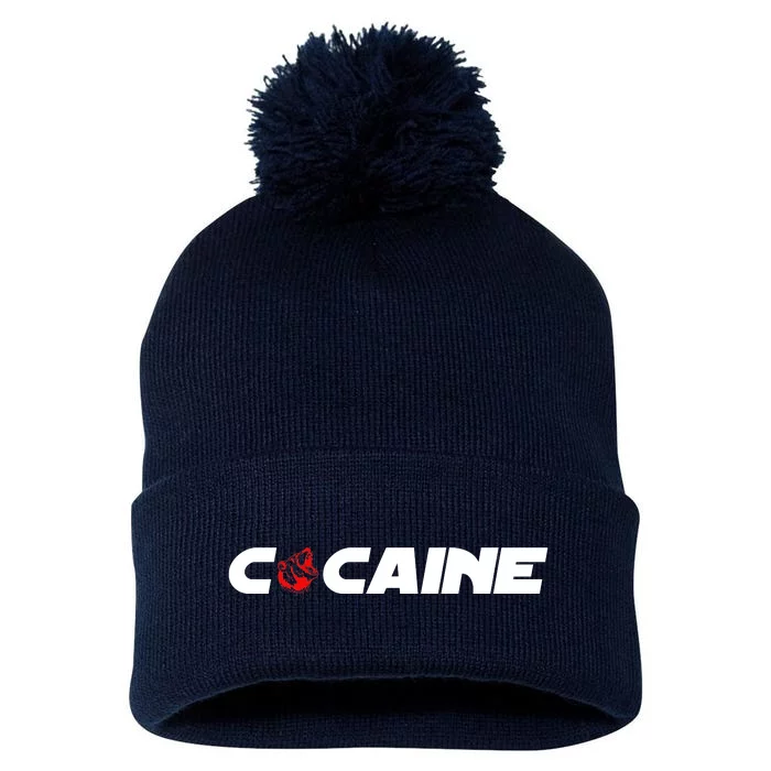 Cocaine Funny Pom Pom 12in Knit Beanie