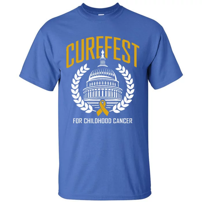 Curefest For Childhood Cancer 2024 In September We Wear Gold Tall T-Shirt