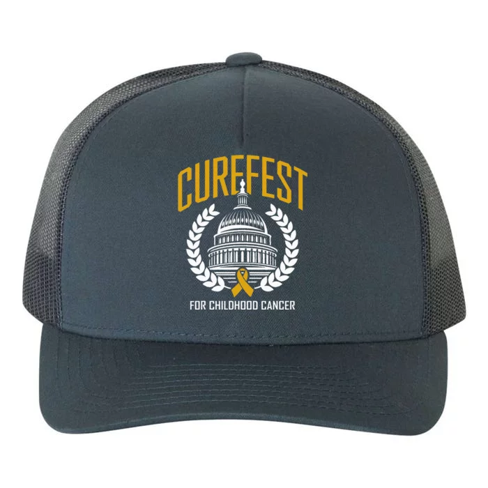 Curefest For Childhood Cancer 2024 In September We Wear Gold Yupoong Adult 5-Panel Trucker Hat