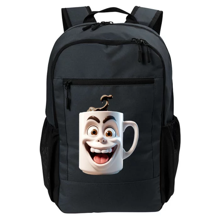 Crazy Face Coffee Character Daily Commute Backpack