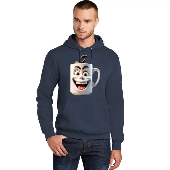 Crazy Face Coffee Character Tall Hoodie