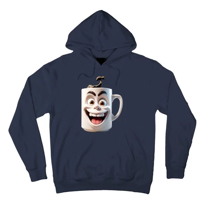 Crazy Face Coffee Character Tall Hoodie