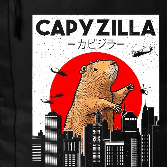 Capyzilla Funny Capybara Japanese Sunset Rodent Animal Lover Daily Commute Backpack