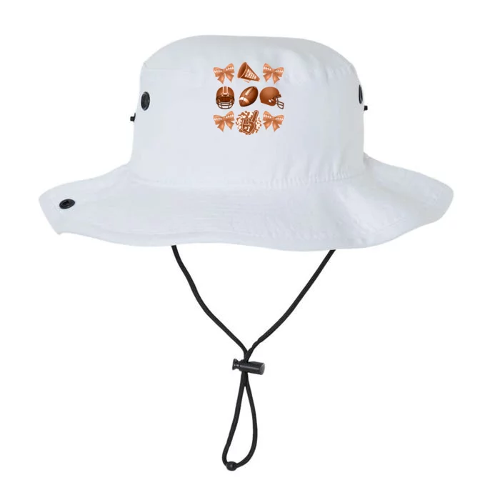 Cute Football Cheer Fan Lover Ribbon Bow Coquette Style Legacy Cool Fit Booney Bucket Hat