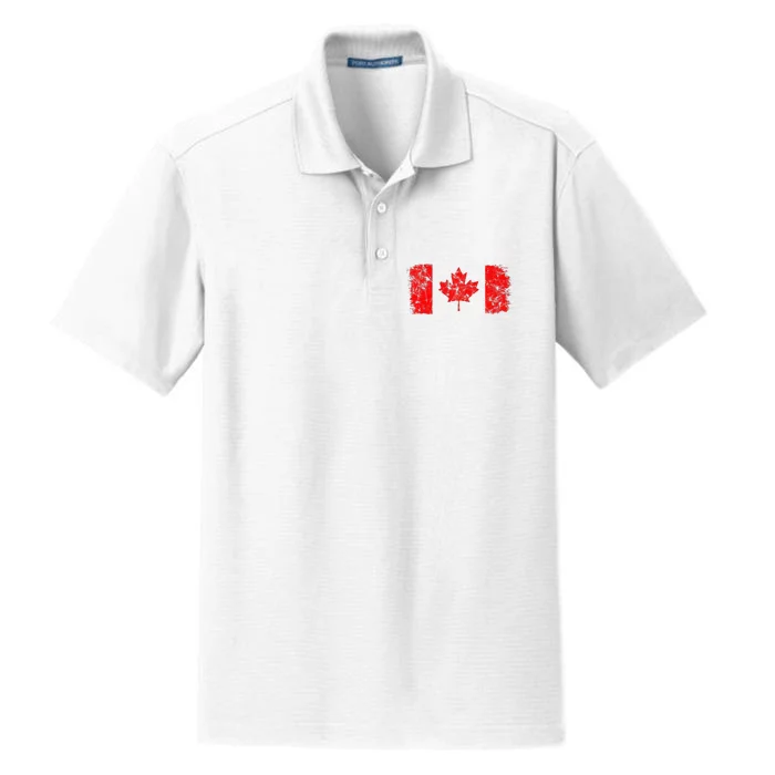 Canada Flag Canadian Flag Canadian Pride Canada Maple Leaf Dry Zone Grid Performance Polo