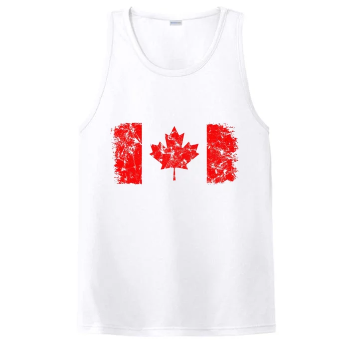 Canada Flag Canadian Flag Canadian Pride Canada Maple Leaf Performance Tank