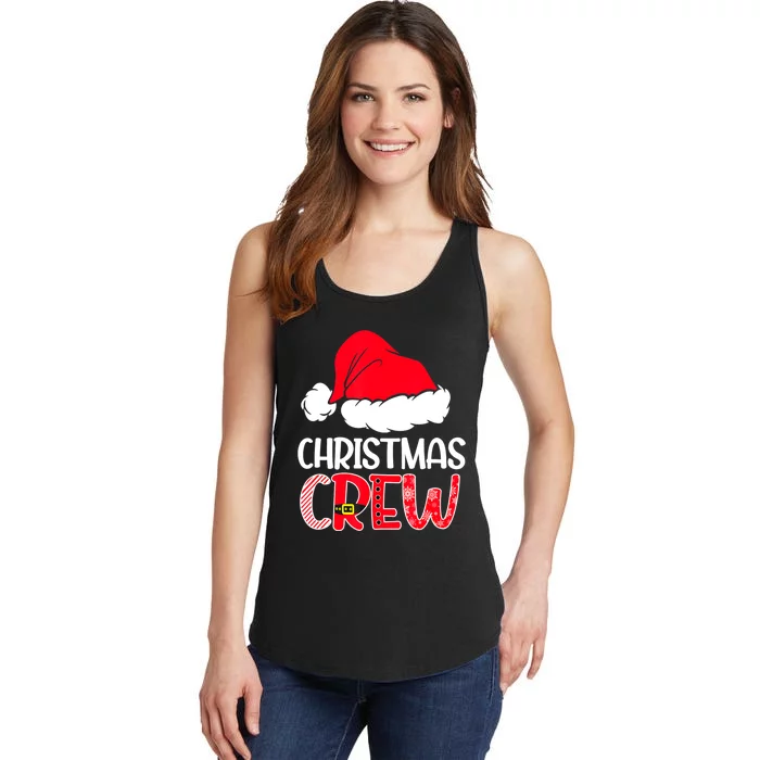 Cute Family Christmas Crew Matching Pajama Gift Lights Ladies Essential Tank