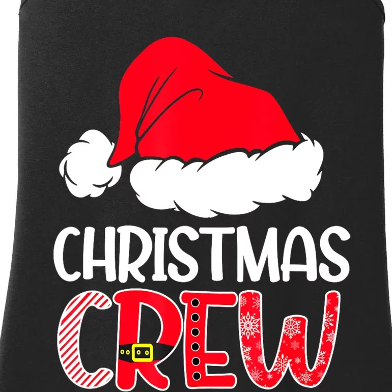 Cute Family Christmas Crew Matching Pajama Gift Lights Ladies Essential Tank