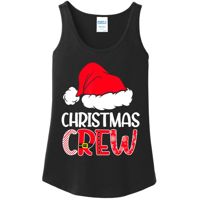 Cute Family Christmas Crew Matching Pajama Gift Lights Ladies Essential Tank