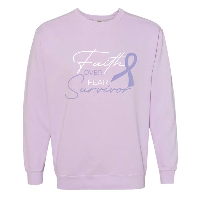 Cancer Fight Cancer Ribbon Gift Garment-Dyed Sweatshirt