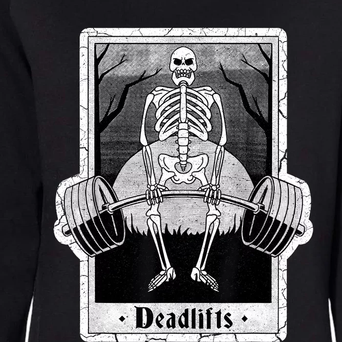 deadlifts skeleton tarot card – funny weightlifting Womens California Wash Sweatshirt