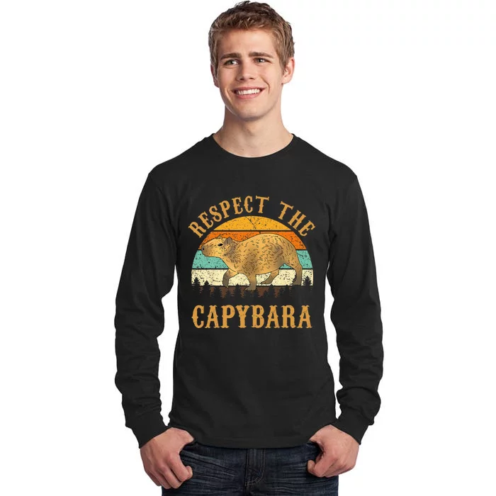 Capybara Funny Capybara Tall Long Sleeve T-Shirt