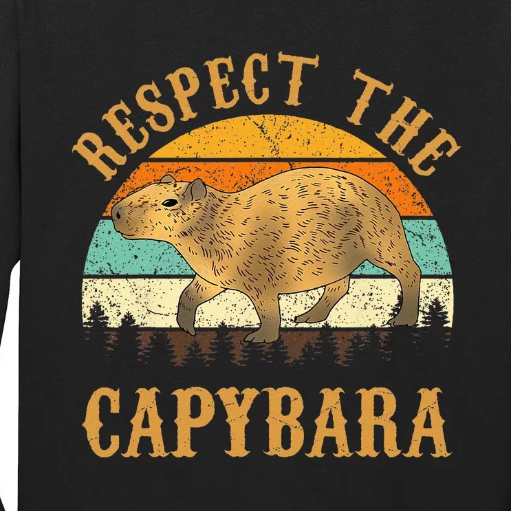 Capybara Funny Capybara Tall Long Sleeve T-Shirt