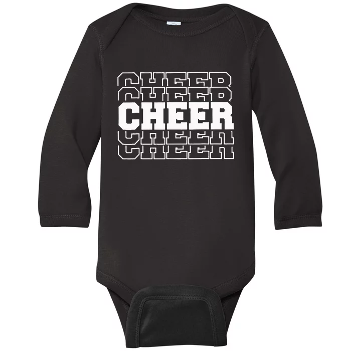 Cheerleading For Cheerleader Squad Girl Teen Cheer Practice Baby Long Sleeve Bodysuit