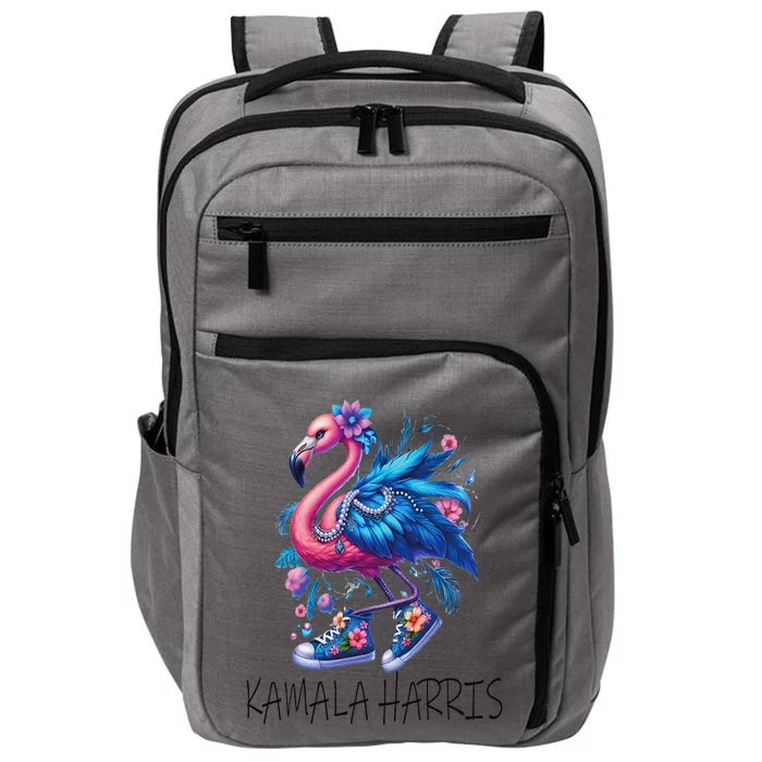 Cute Flamingo Chucks Retro Pearls Comma La Kamala Harris 24 Impact Tech Backpack