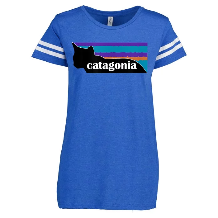 Catagonia Funny Cat Lover Apparel Enza Ladies Jersey Football T-Shirt