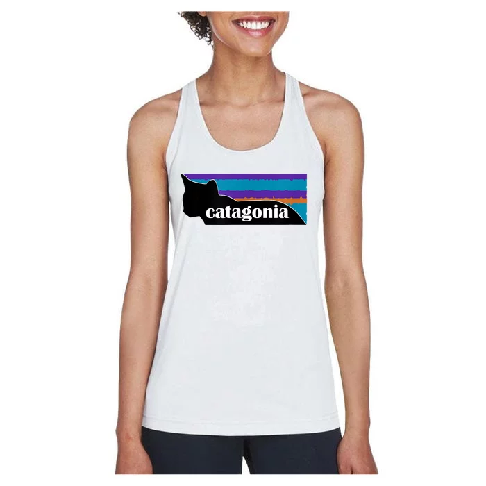 Catagonia Funny Cat Lover Apparel Women's Racerback Tank