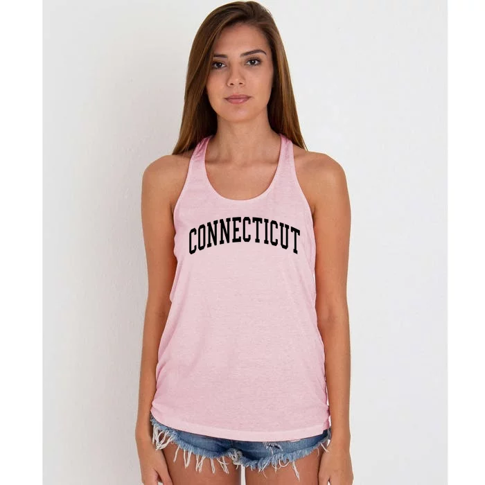 Connecticut Funny Women's Knotted Racerback Tank