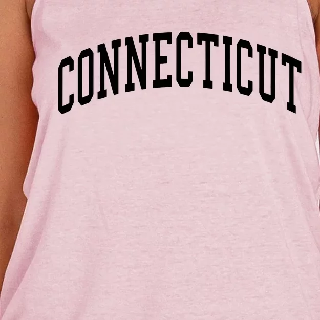 Connecticut Funny Women's Knotted Racerback Tank