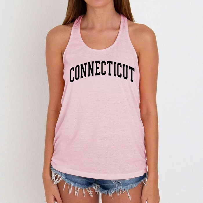 Connecticut Funny Women's Knotted Racerback Tank